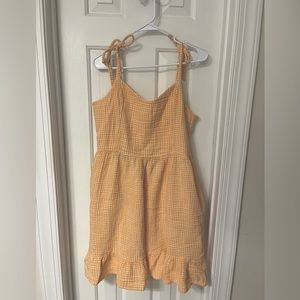 Old navy XL tall orange gingham dress